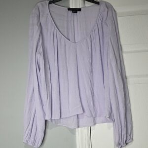 Sanctuary Lavender V-Neck Long Sleeve Peasant Blouse